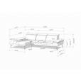 ECKSOFA in Webstoff Olivgrün  188/296 cm  - Schwarz/Olivgrün, Design, Textil/Metall (188/296cm) - Xora