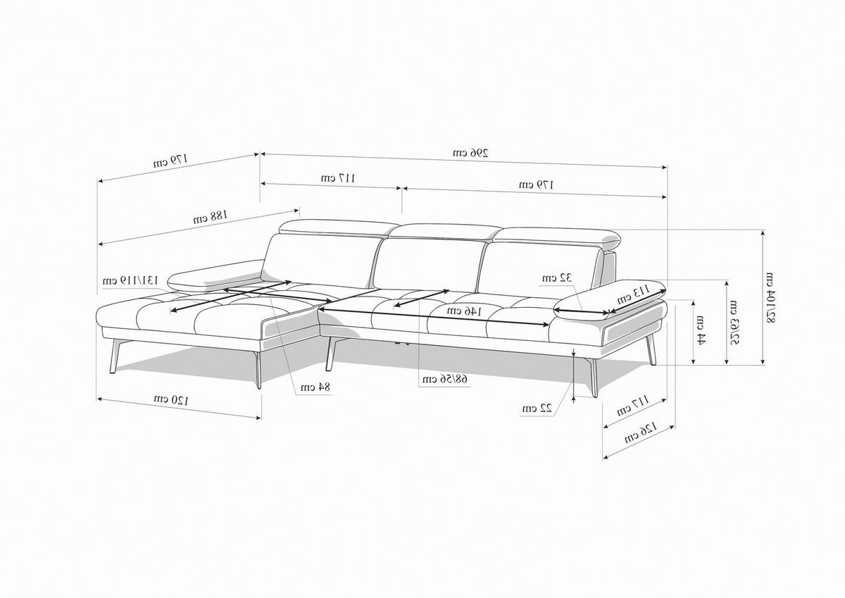 ECKSOFA in Webstoff Olivgrün  - Schwarz/Olivgrün, Design, Textil/Metall (188/296cm) - Livetastic
