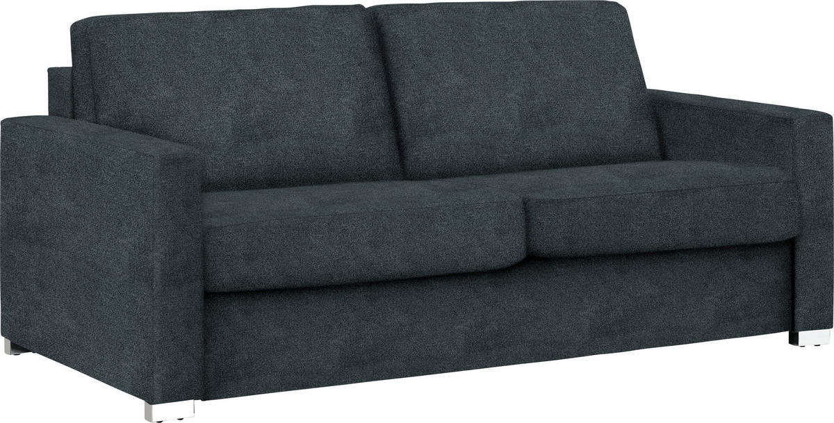 SCHLAFSOFA Webstoff Anthrazit  - Chromfarben/Anthrazit, KONVENTIONELL, Textil/Metall (188/86/97cm) - Novel