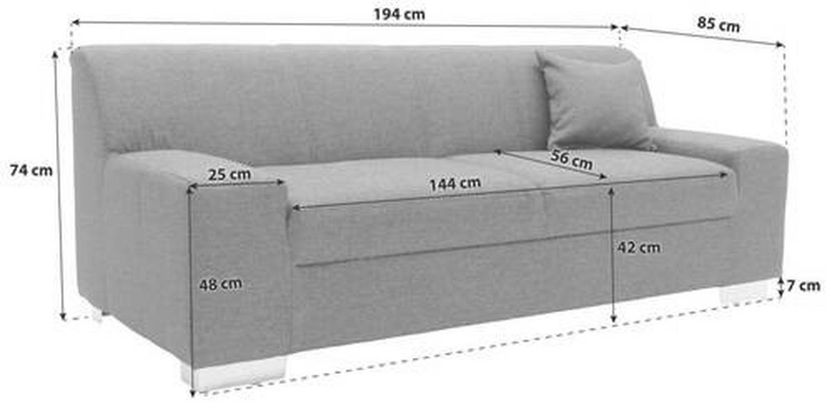 2-SITZER-SOFA Webstoff Graubraun  - Wengefarben/Graubraun, Design, Holz/Textil (194/74/85cm) - MID.YOU