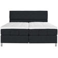 BOXSPRINGBETT 160/200 cm  in Anthrazit  - Chromfarben/Anthrazit, KONVENTIONELL, Kunststoff/Textil (160/200cm) - Voleo