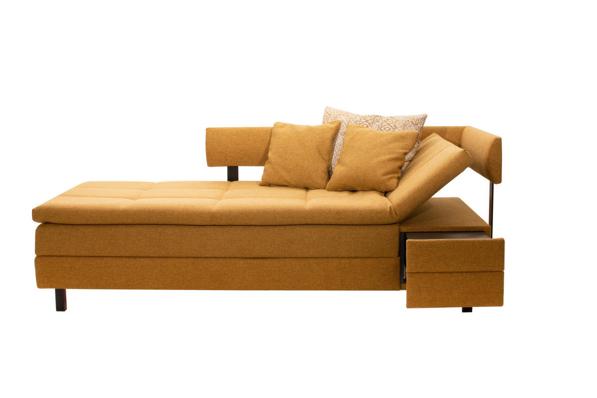 LIEGE in Flachgewebe Braun  - Schwarz/Braun, MODERN, Textil/Metall (208/77/98cm) - Joka