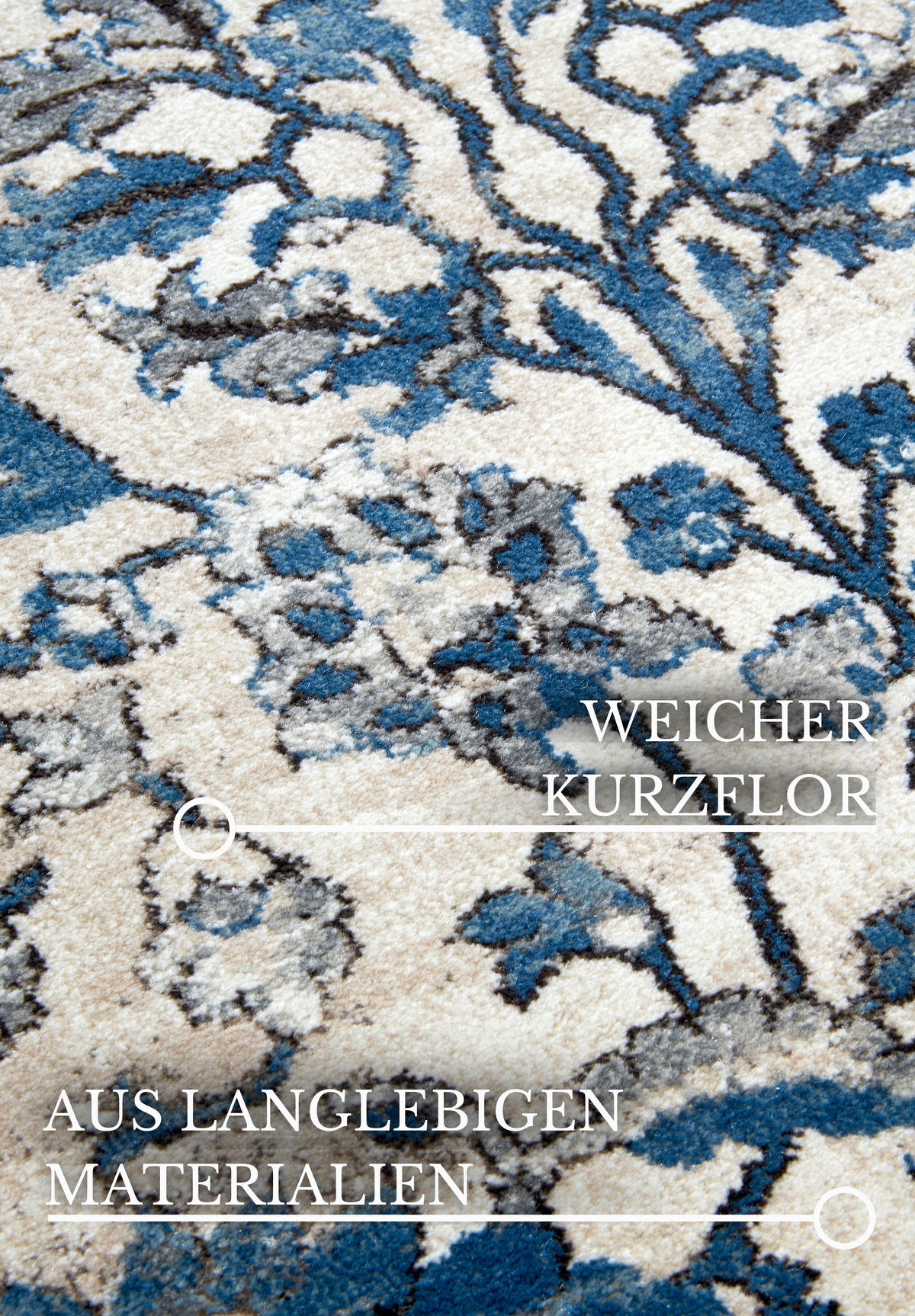 LÄUFER 80/240 cm Kollektion 1869 Blau, Creme  - Blau/Creme, Design, Kunststoff/Textil (80/240cm) - Villeroy & Boch
