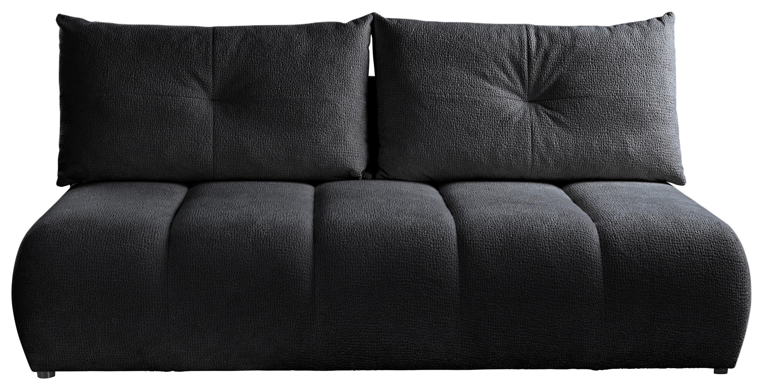 SCHLAFSOFA  mit Bettkasten erhältlich, Bettfunktion erhältlich Struktur Schwarz  - Creme/Schwarz, Design, Holz/Textil (209/100/103cm) - MID.YOU
