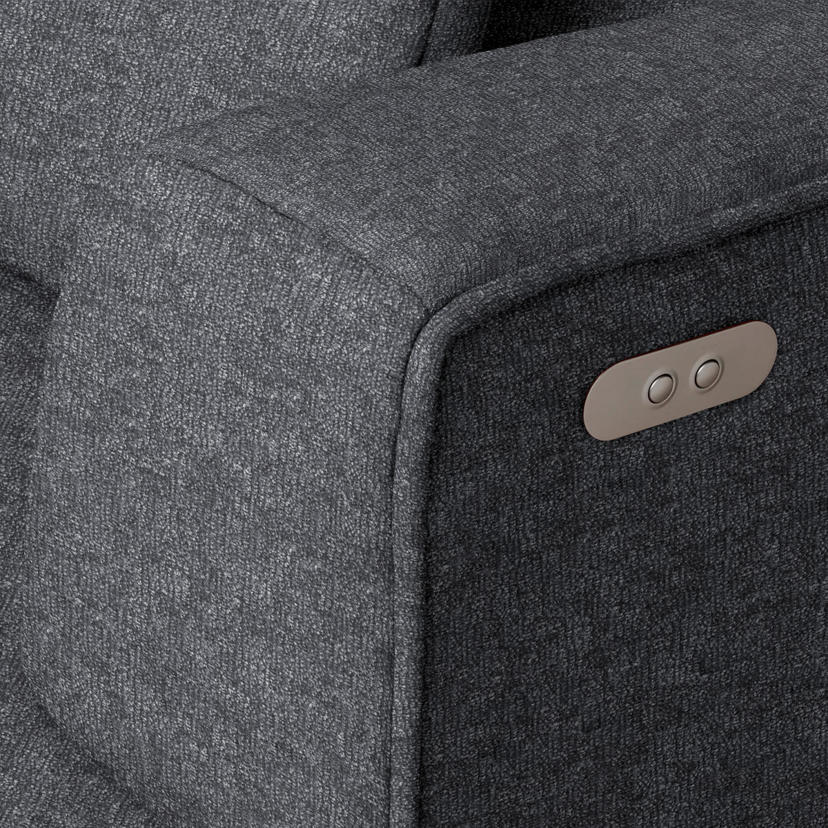 ECKSOFA Webstoff Anthrazit  - Anthrazit/Schwarz, Design, Kunststoff/Textil (288/188cm) - Welnova