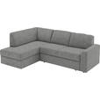 ECKSOFA in Webstoff Hellgrau  - Hellgrau/Schwarz, KONVENTIONELL, Kunststoff/Textil (165/224cm) - Xora