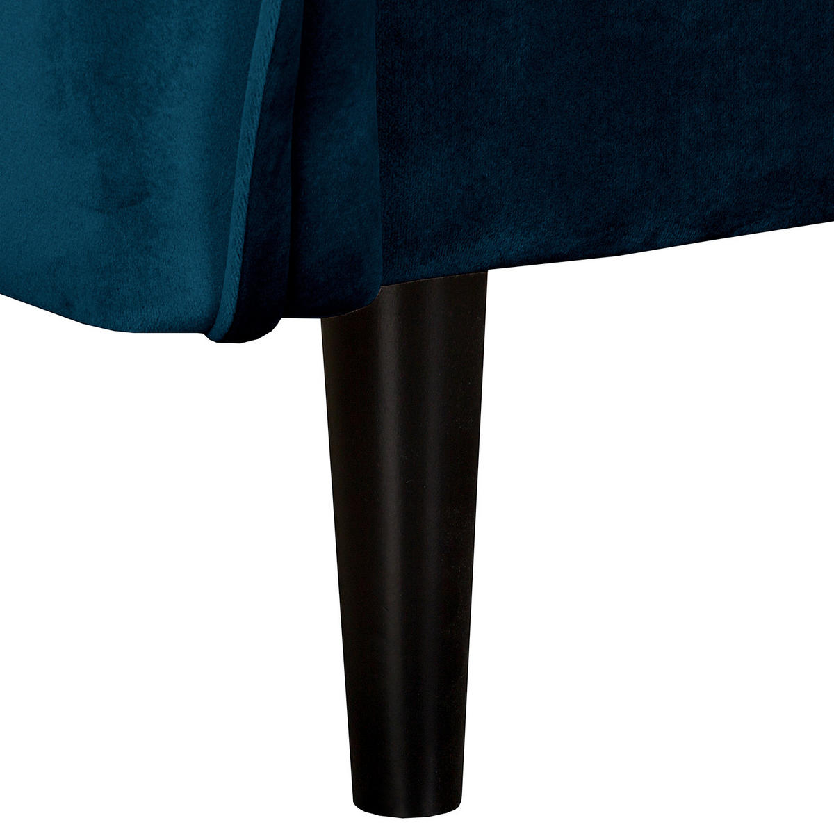 2-SITZER-SOFA JULI Samt Blau  - Blau/Schwarz, Design, Holz/Textil (138/86/100cm) - P & B