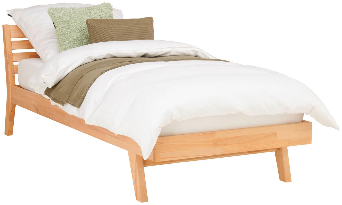 BETT 90/200 cm  in Kernbuche  - Kernbuche, MODERN, Holz (90/200cm) - MID.YOU