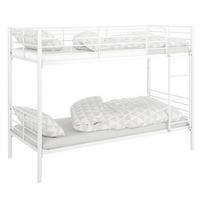 ETAGENBETT  in Weiß, Absturzsicherung  - Weiß, Design, Metall (97cm) - MID.YOU