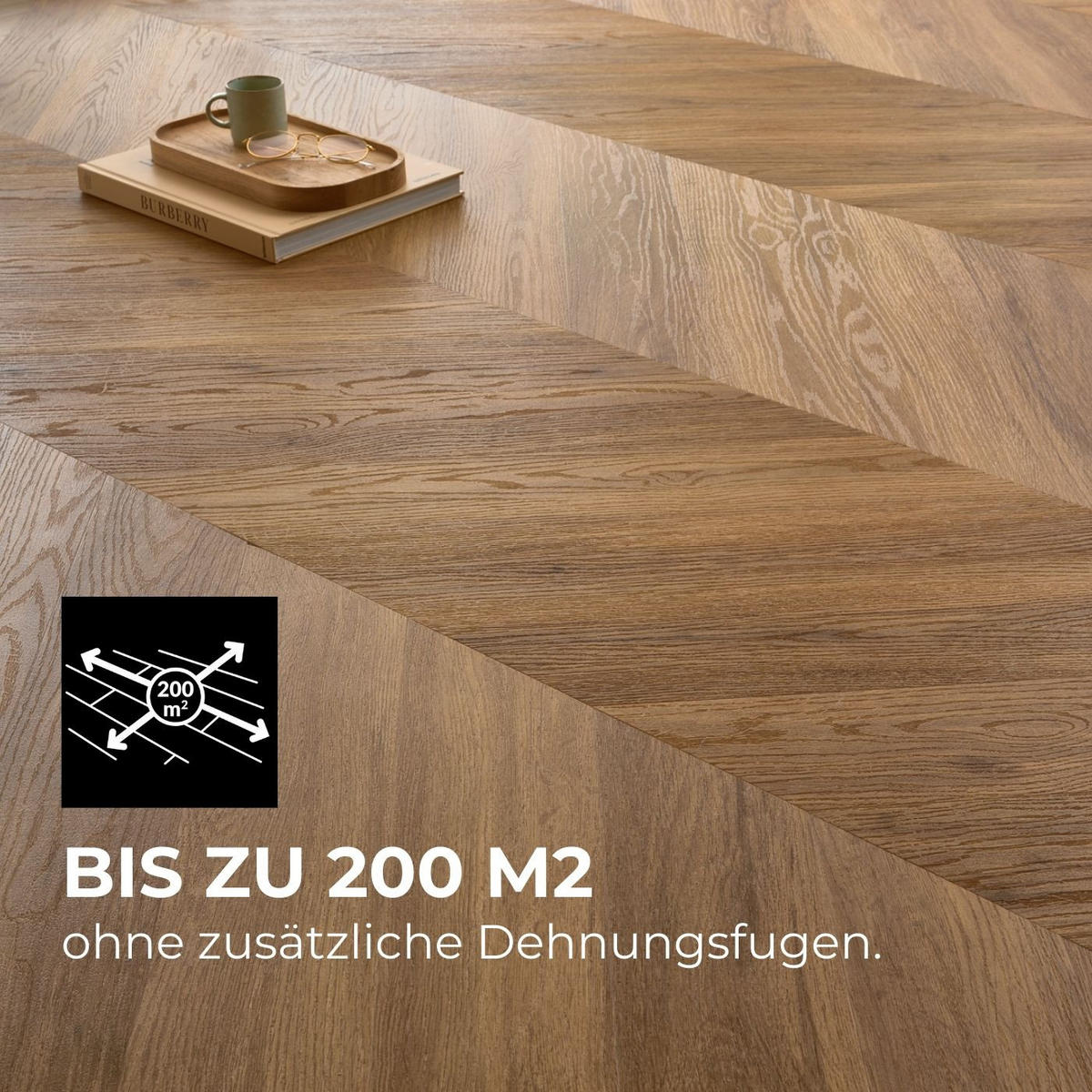 VINYLBODEN Chevron Jersey  per  m² - Design, Kunststoff (60/12/0,45cm) - Venda