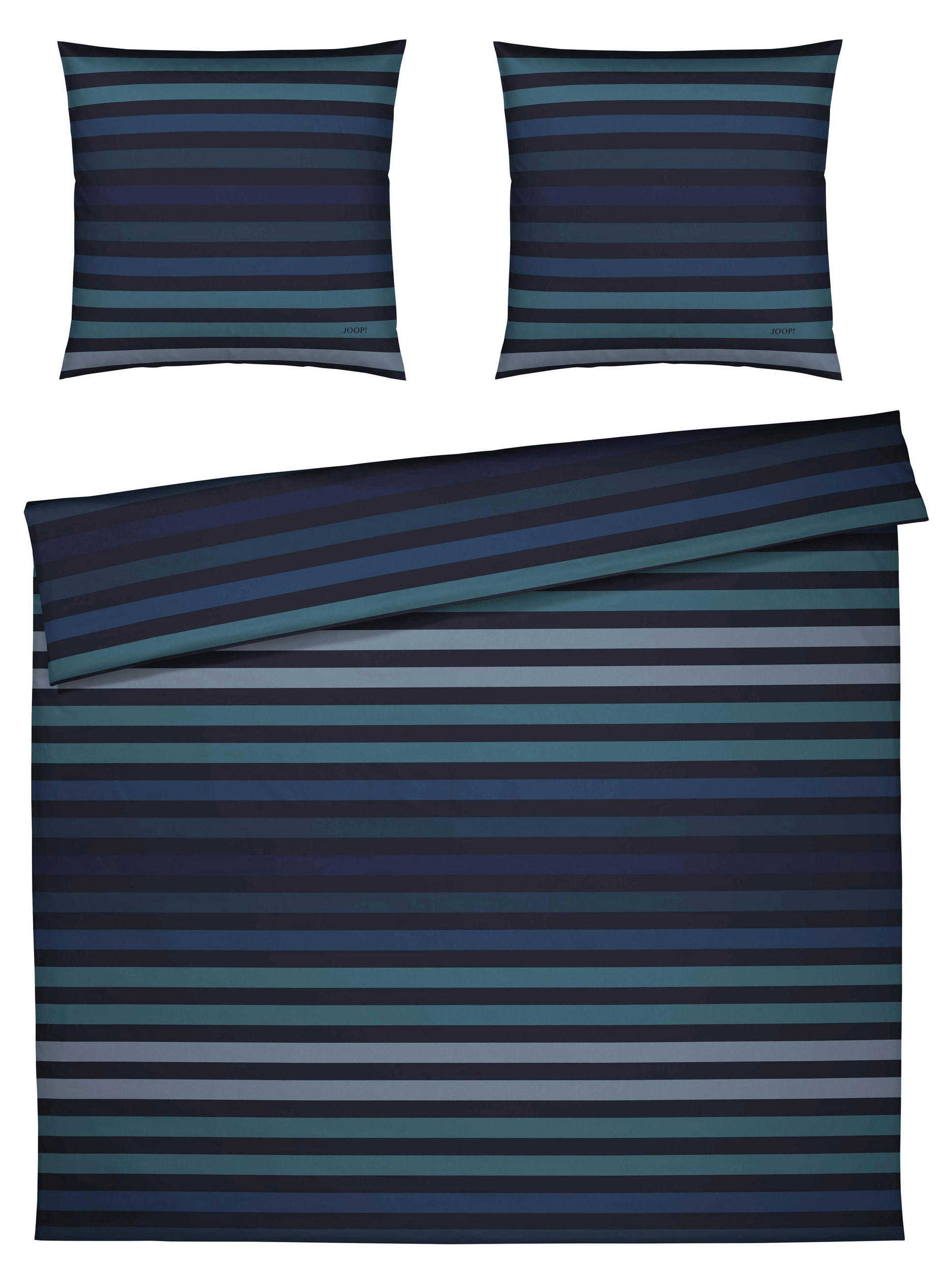 BETTWÄSCHE 200/220 cm Tone Makosatin  - Petrol/Dunkelblau, Design, Naturmaterialien/Textil (200/220cm) - Joop!