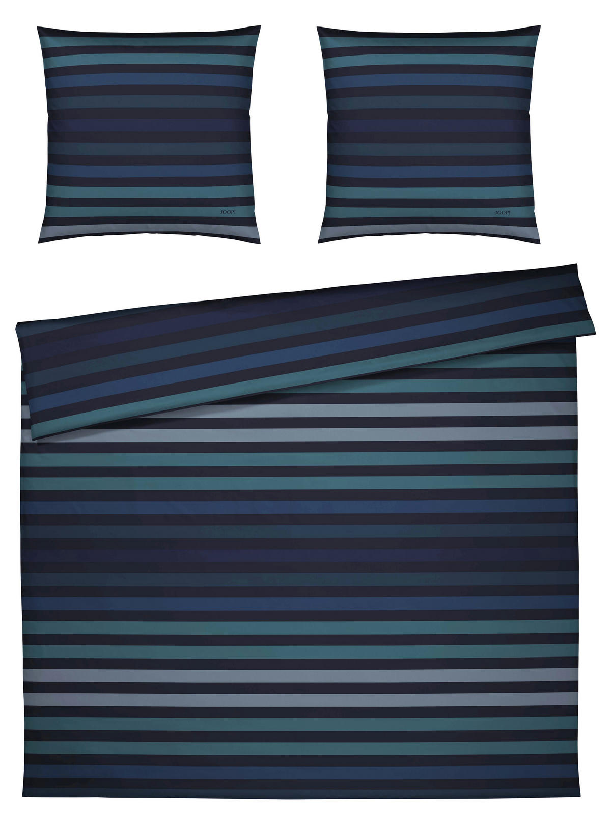 BETTWÄSCHE Tone Makosatin 200/220 cm  - Petrol/Dunkelblau, Design, Naturmaterialien/Textil (200/220cm) - Joop!