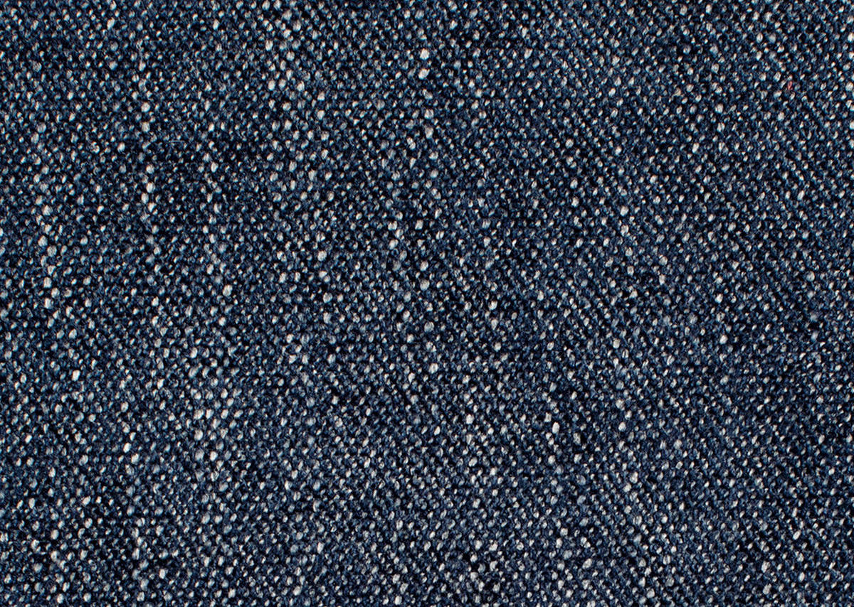 HOCKER in Textil Dunkelblau  - Schwarz/Dunkelblau, Design, Textil/Metall (120/43/90cm) - Dieter Knoll