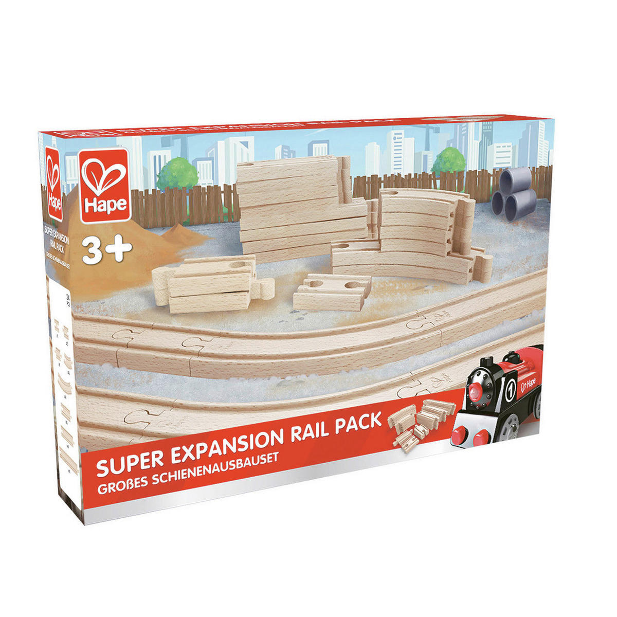 EISENBAHNZUBEHÖR - Naturfarben, Basics, Holz/Kunststoff (0,92kg) - Hape