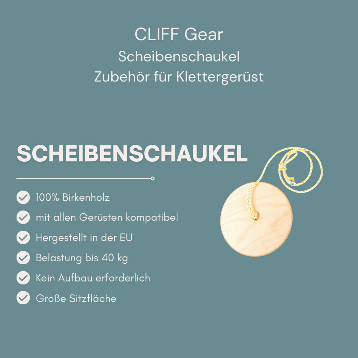 KLETTERGERÜST ZUBEHÖR  - Birkefarben, Basics, Holz (25cm) - CLIFF