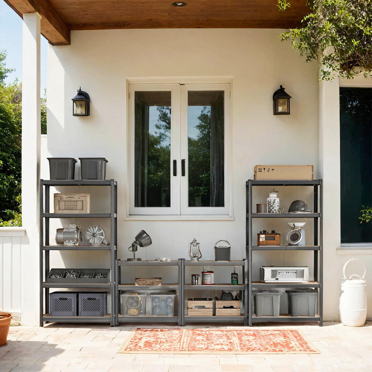 SCHWERLASTREGAL 120/200/60 cm  - Grau, Basics, Holzwerkstoff/Metall (120/200/60cm)