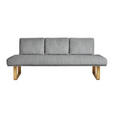 SITZBANK 224/92/78 cm  in Hellgrau  - Eichefarben/Hellgrau, Design, Holz/Textil (224/92/78cm) - Dieter Knoll