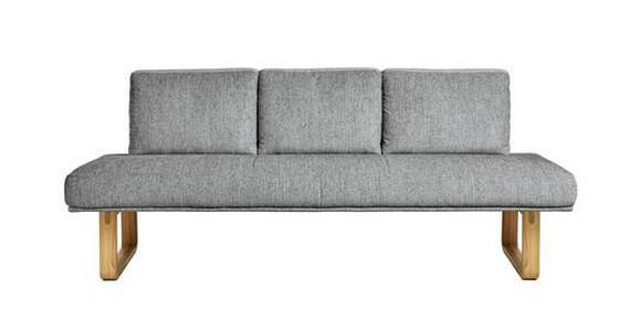 SITZBANK 224/92/78 cm in Hellgrau - Eichefarben/Hellgrau, Design, Holz/Textil (224/92/78cm) - Dieter Knoll