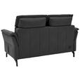 2-SITZER-SOFA in Mikrofaser Dunkelgrau  - Dunkelgrau/Schwarz, KONVENTIONELL, Textil/Metall (178/103/95cm) - Dieter Knoll