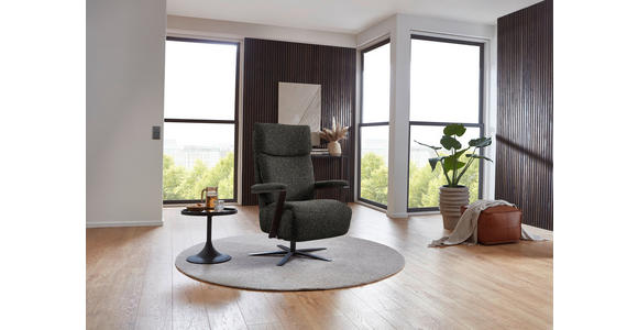 RELAXSESSEL in Textil Schwarzbraun - Schwarzbraun/Schwarz, Design, Textil/Metall (68/117/85cm) - Cantus