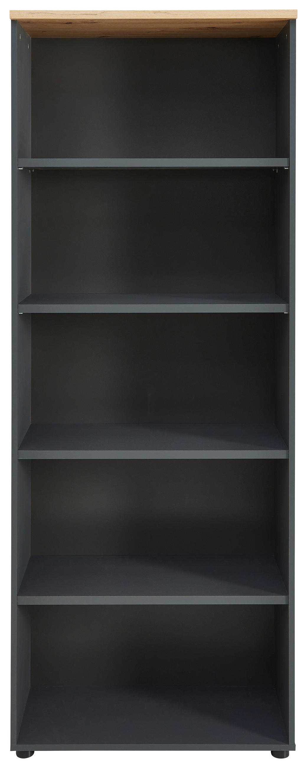 IRATTARTÓ POLC - grafitszürke/fekete, Modern, műanyag/faalapú anyag (75/197/38cm) - Voleo