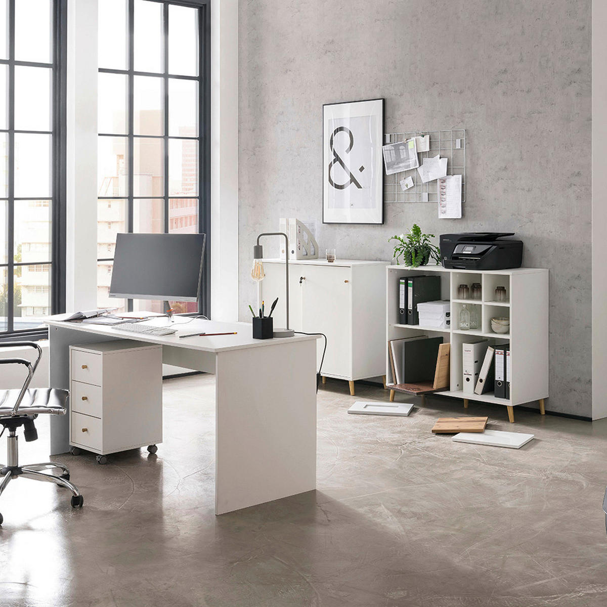 AKTENSCHRANK Weiß  - Weiß, MODERN, Holzwerkstoff (100,1/92,6/41cm) - MID.YOU