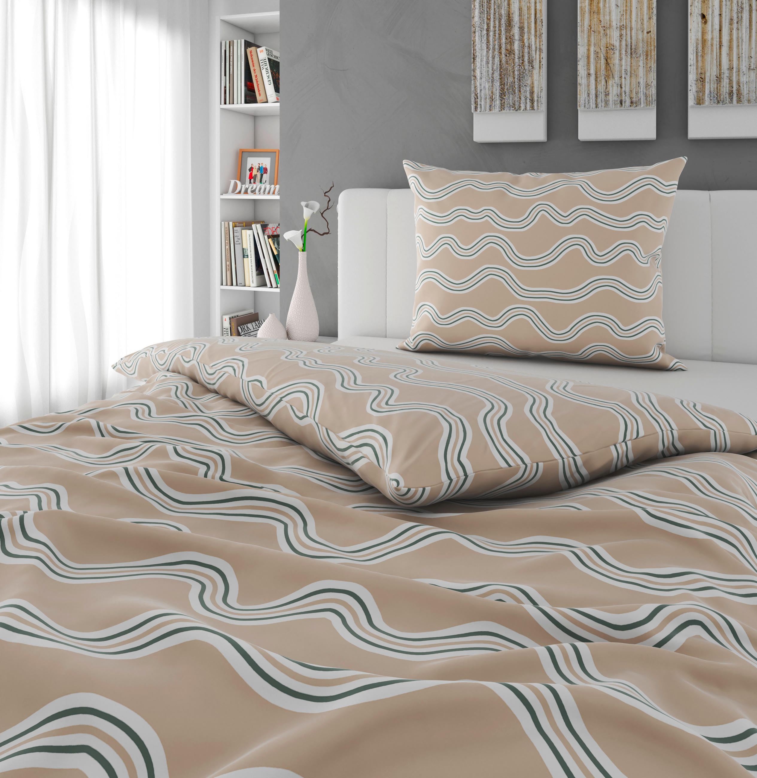 BETTWÄSCHE Satin 140/200 cm  - Naturfarben, Textil (140/200cm) - Novel