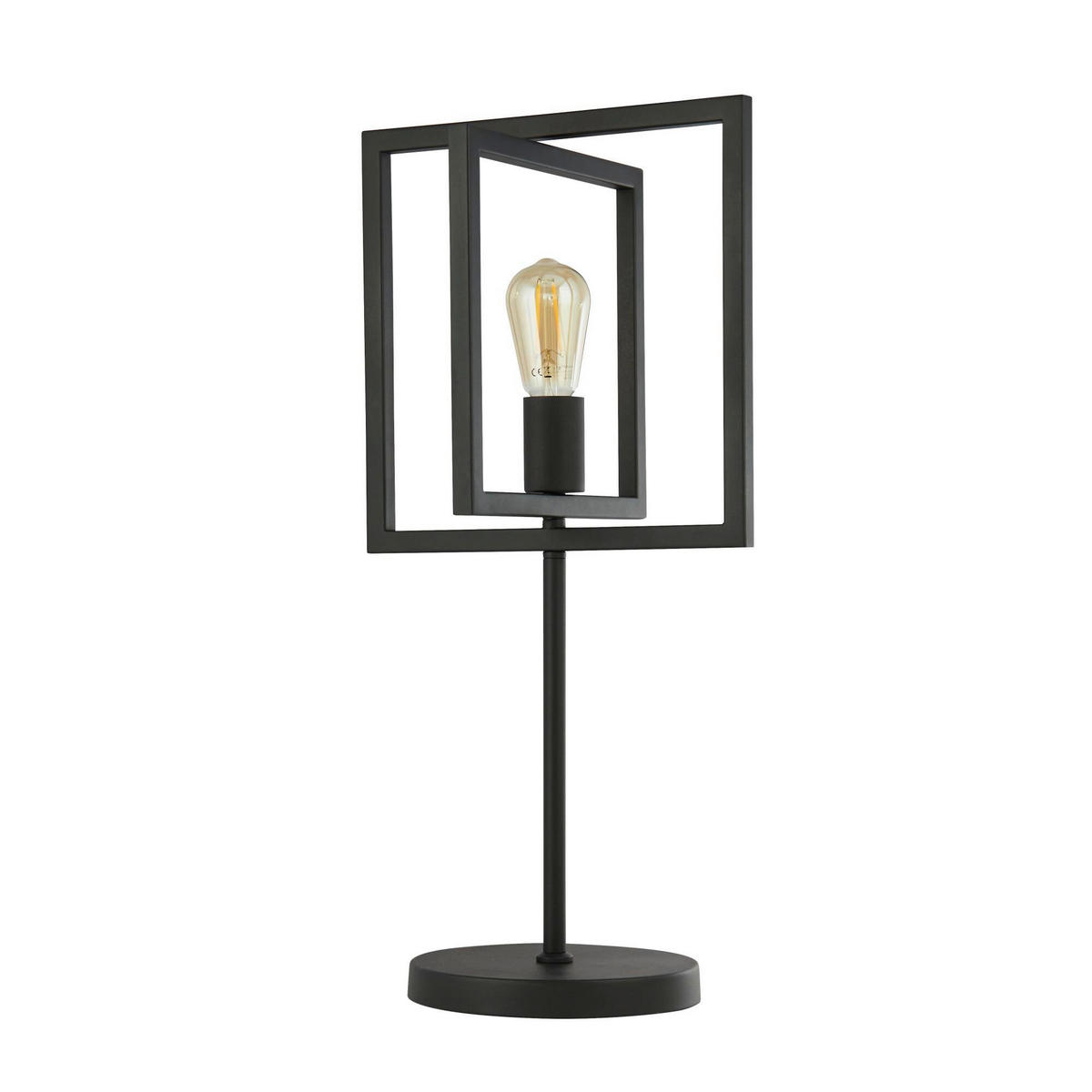TISCHLEUCHTE Plaza 25/29,5/60,5 cm   - Schwarz, MODERN, Metall (25/29,5/60,5cm) - Searchlight