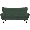 3-SITZER-SOFA Cord Grün  - Schwarz/Grün, Design, Holz/Textil (187/101/95cm) - Stylife