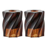 LJUSSTAKE SET  - brun, Basics, glas