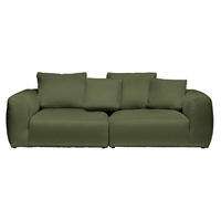 BIGSOFA Samt Dunkelgrün  - Dunkelgrün/Schwarz, MODERN, Kunststoff/Textil (260/70/122cm) - Carryhome