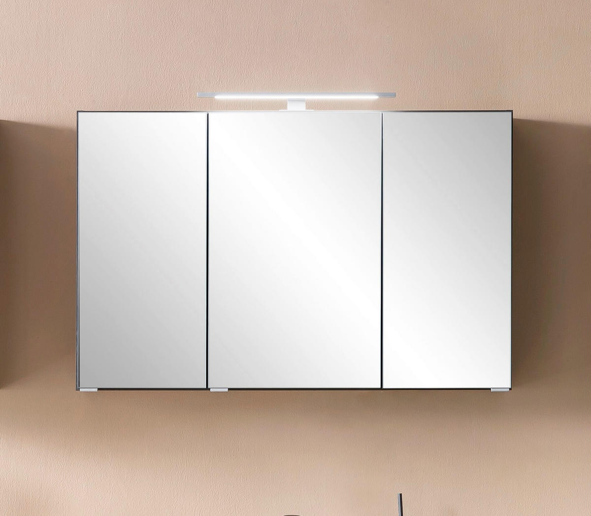 SPIEGELSCHRANK 100/64/20 cm  - Graphitfarben, Natur, Holzwerkstoff (100/64/20cm) - Xora