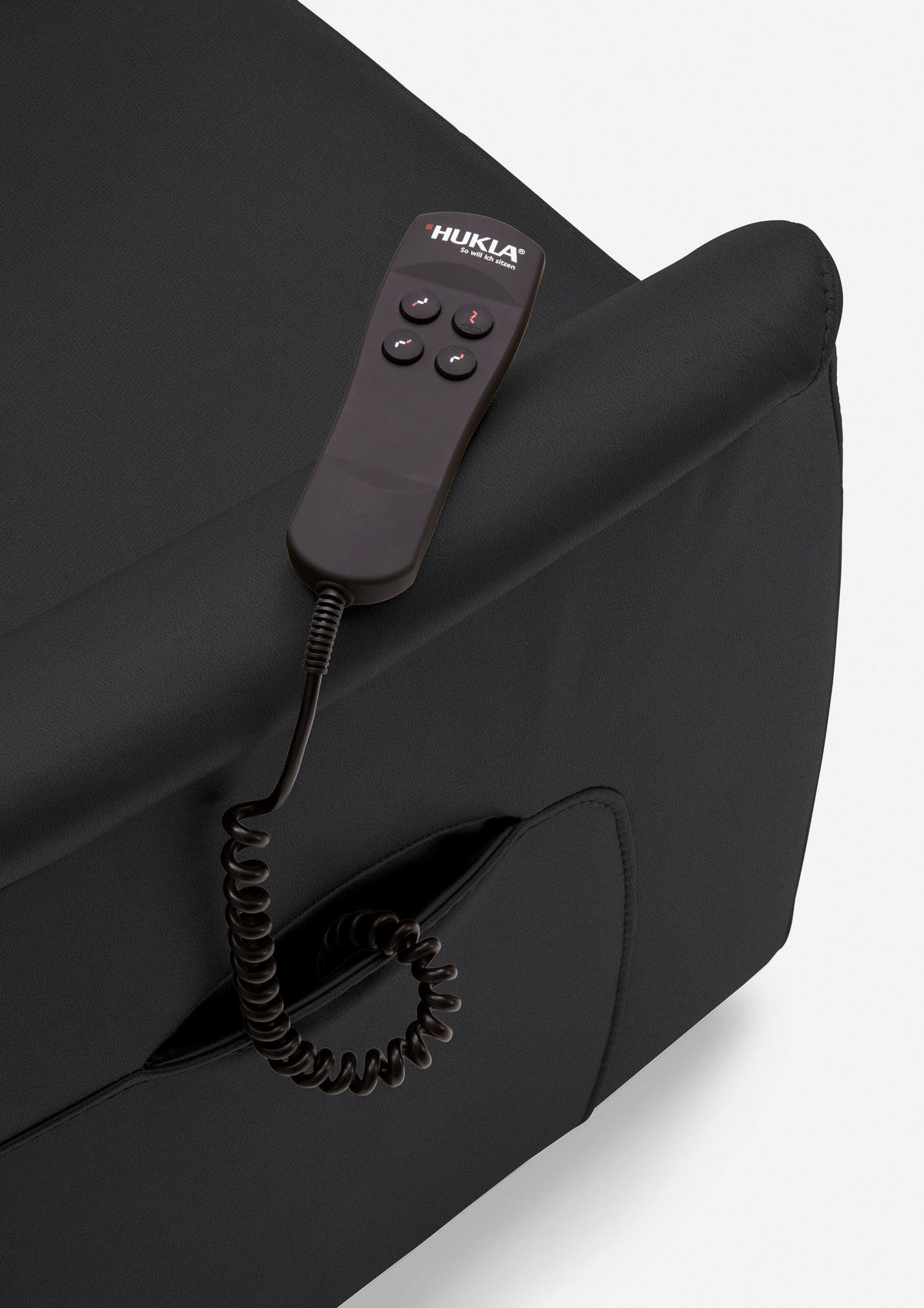 FERNSEHSESSEL Valdera  mit Relaxfunktion, Aufstehhilfe, Rücken echt Echtleder Anthrazit  - Anthrazit/Schwarz, KONVENTIONELL, Leder/Kunststoff (70/107/88cm) - Livetastic