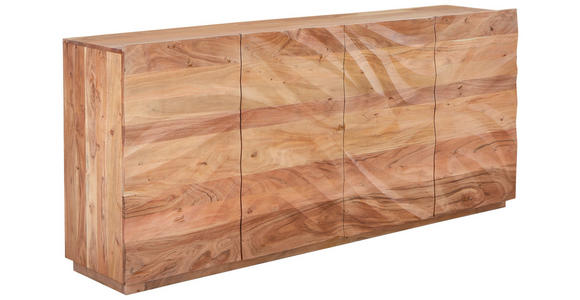 SIDEBOARD Akazie massiv Akaziefarben Einlegeböden  - Akaziefarben, MODERN, Holz/Holzwerkstoff (200/90/45cm) - Landscape