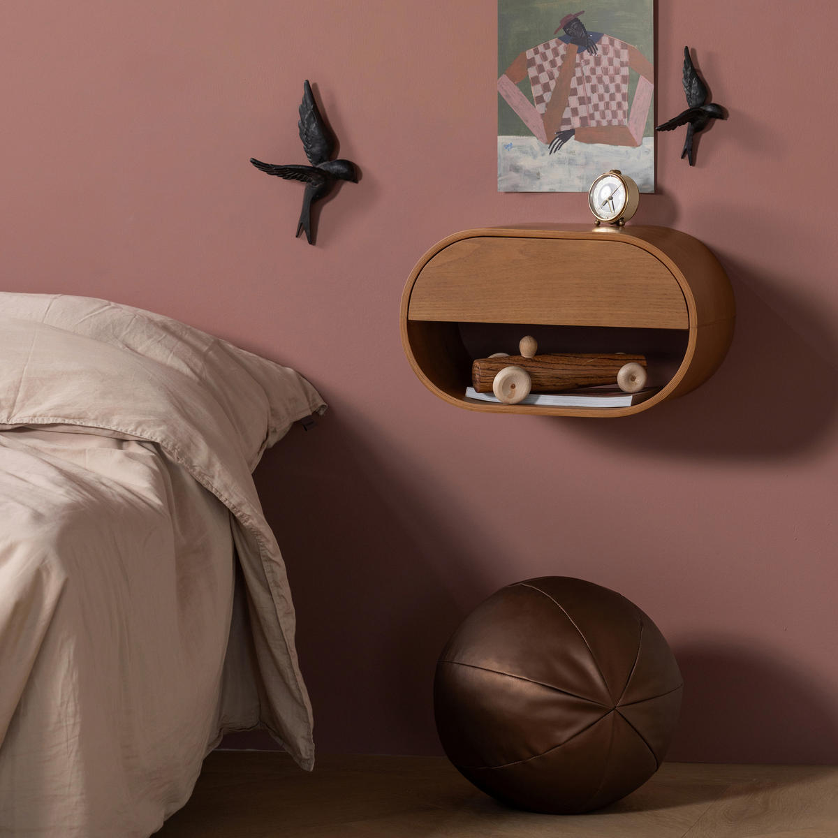 POUF Rodeo beschichtet 30/30/30 cm  - Braun, Design, Textil (30/30/30cm) - Livetastic