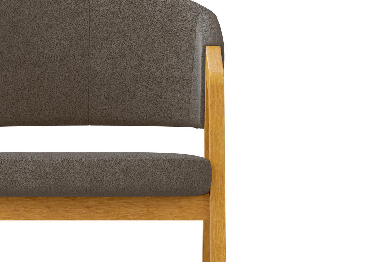 ARMLEHNSTUHL  Stoffauswahl Mikrofaser  Anthrazit  - Anthrazit, Konventionell, Holz/Textil (59/96/60cm) - Carryhome