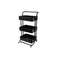 SERVIERWAGEN Schwarz  - Schwarz, Basics, Metall (43/32/86cm) - Echtwerk