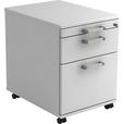 ROLLCONTAINER 42,8/59/58 cm  - Chromfarben/Weiß, KONVENTIONELL, Holzwerkstoff/Kunststoff (42,8/59/58cm) - Venda