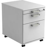 ROLLCONTAINER 42,8/59/58 cm  - Chromfarben/Weiß, KONVENTIONELL, Holzwerkstoff/Kunststoff (42,8/59/58cm) - Venda