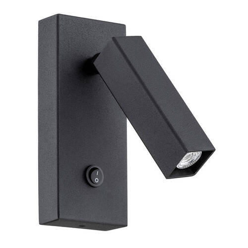 WANDLEUCHTE Argon Rock 15,5/13,5/6,5 cm   - Schwarz, Design, Metall (15,5/13,5/6,5cm)