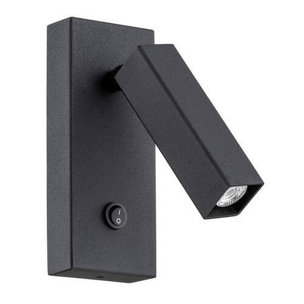 WANDLEUCHTE 15,5/13,5/6,5 cm   - Schwarz, Design, Metall (15,5/13,5/6,5cm)
