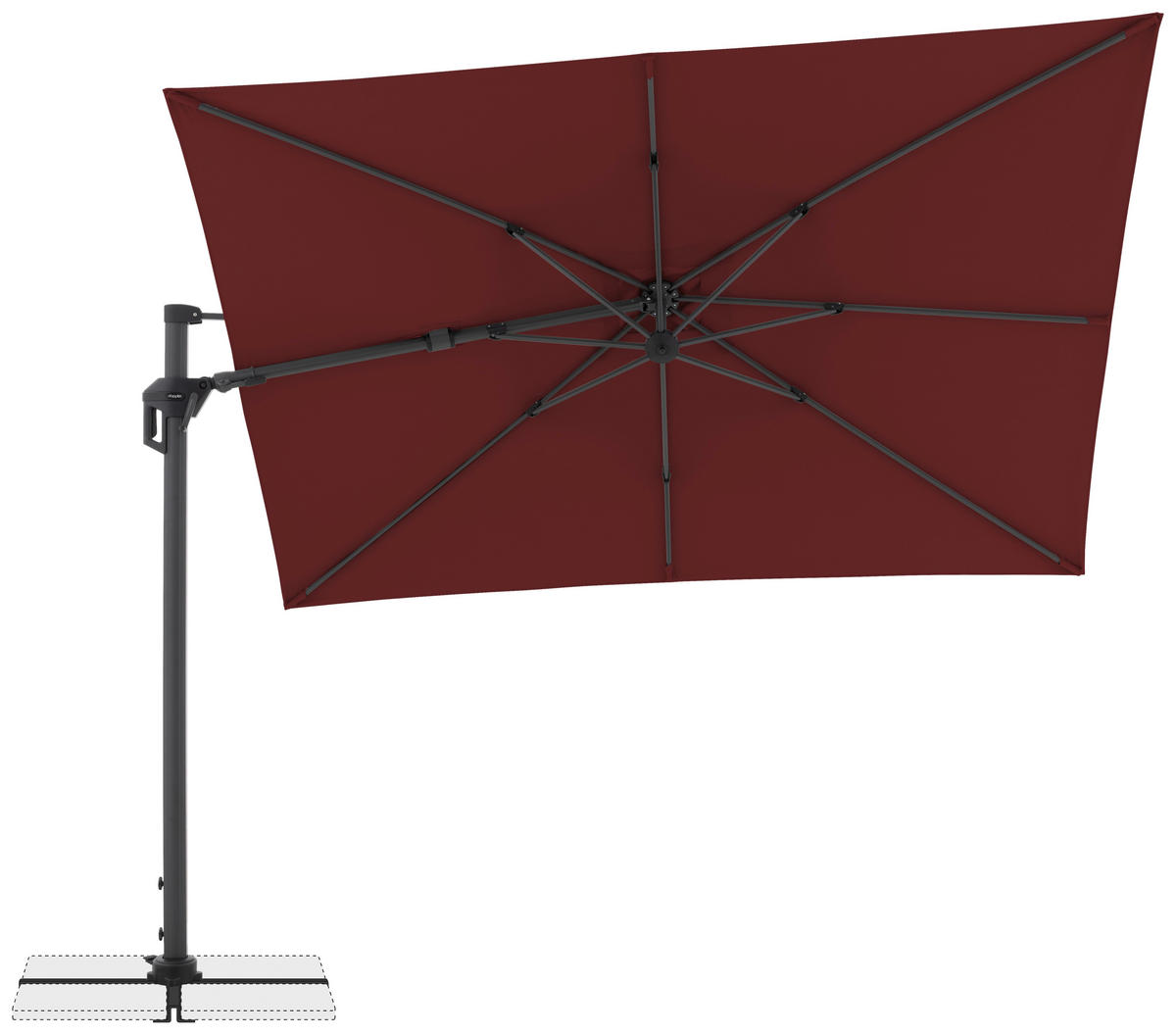 AMPELSCHIRM Bordeaux  - Bordeaux/Schwarz, Basics, Textil/Metall (310/210cm) - Doppler