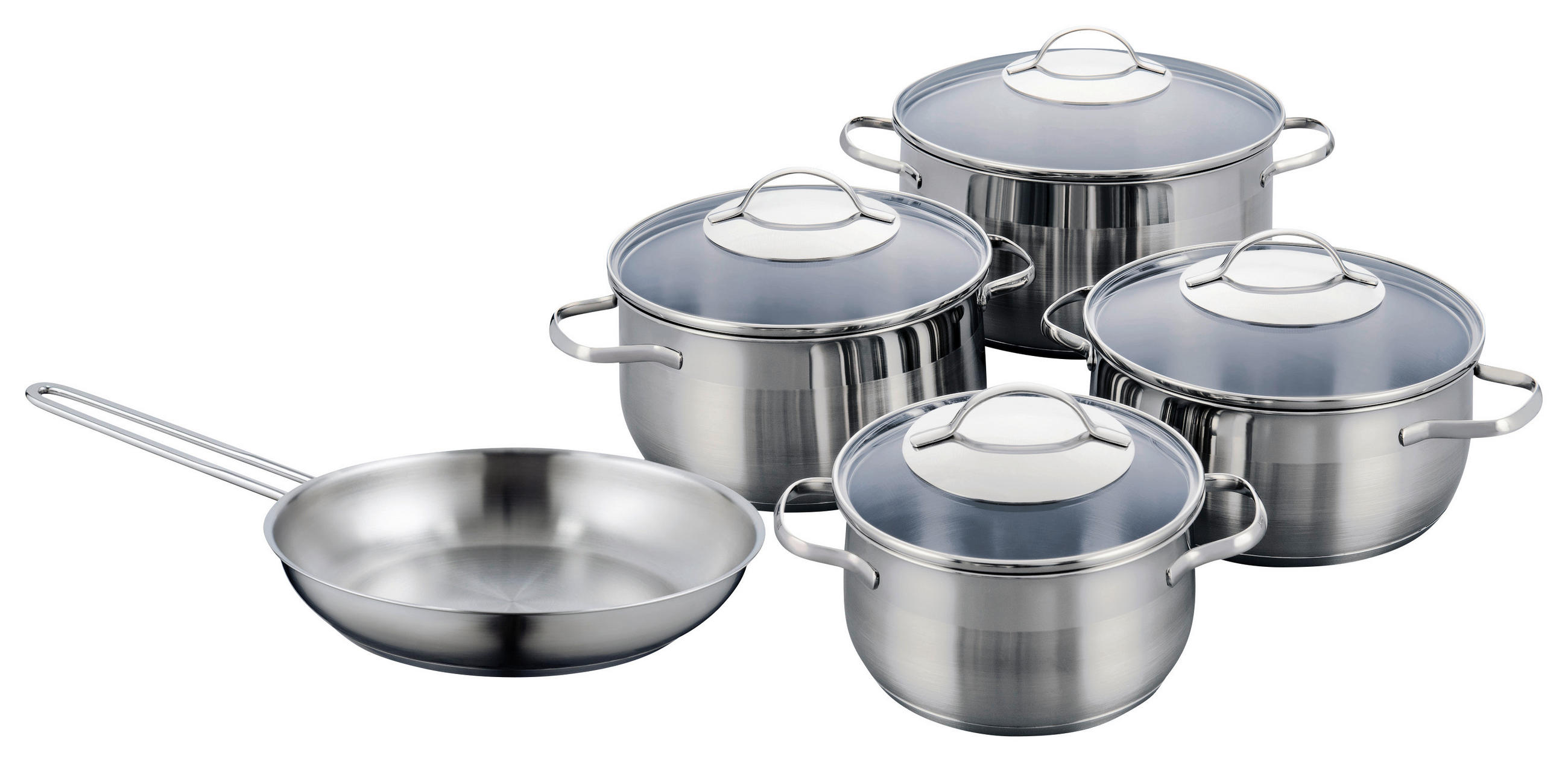 Kelomat Kochtopfset 9-Tlg. Aus Edelstahl mit Deckel