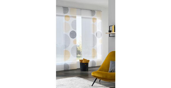 FLÄCHENVORHANG in Gelb transparent - Gelb, Design, Textil (60/255cm) - Novel