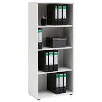 AKTENREGAL Weiß  - Schwarz/Weiß, Basics, Holzwerkstoff/Kunststoff (65,1/146,9/34,5cm) - MID.YOU