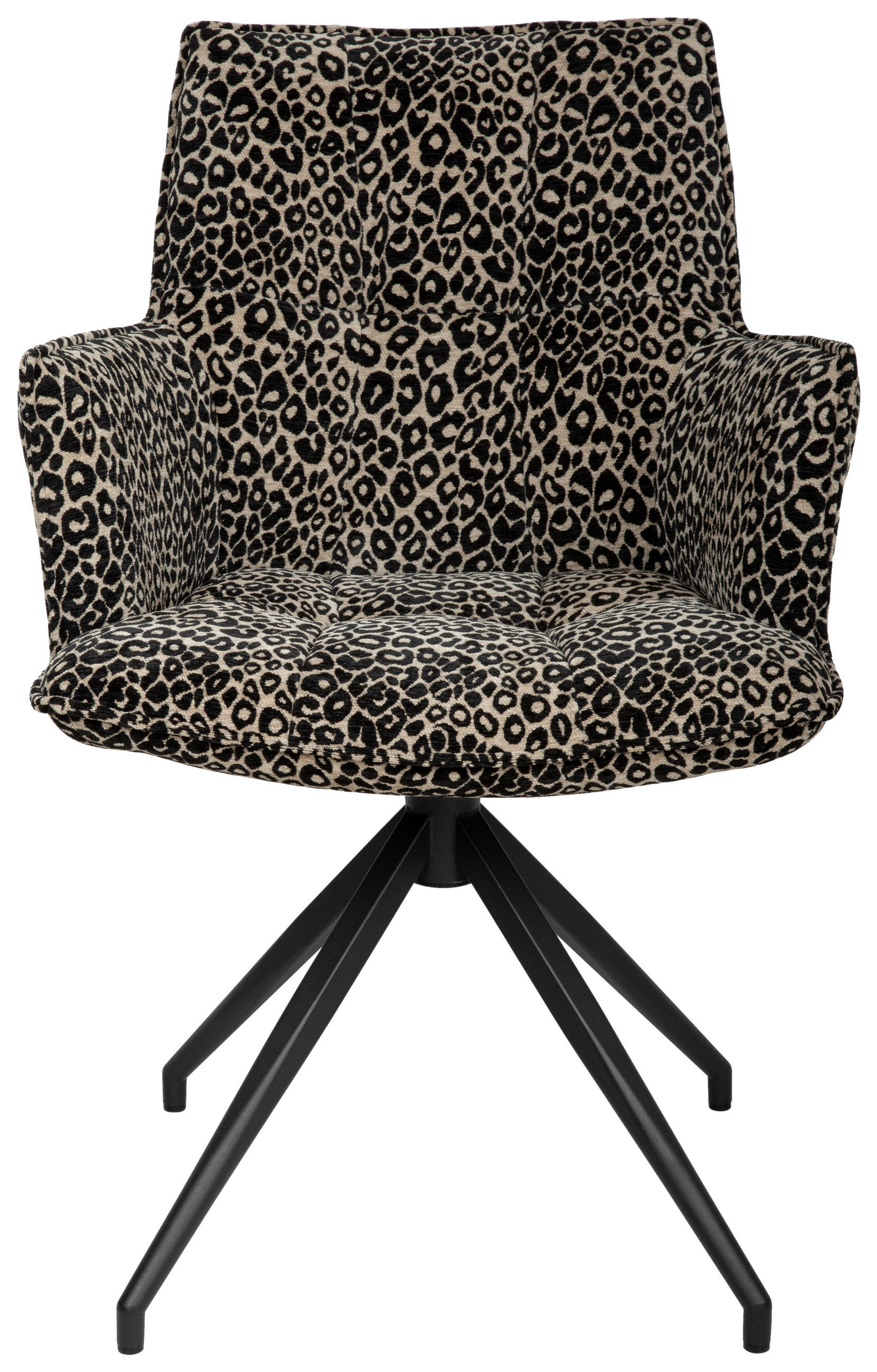 ARMLEHNSTUHL  in Eisen Jacquard  - Hellbraun/Schwarz, Design, Textil/Metall (59/89.5/63cm) - Novel