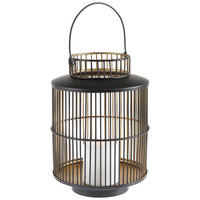 LATERNE - Goldfarben/Schwarz, Design, Metall (20cm) - Ambia Home