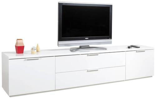 TV-ELEMENT - Weiß Hochglanz/Weiß, MODERN, Holzwerkstoff/Metall (240/50/40,5cm) - Carryhome