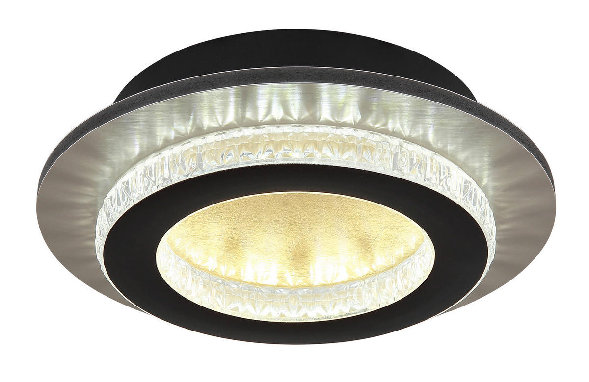 LED-DECKENLEUCHTE 20/5,5 cm   - Klar/Goldfarben, Design, Kunststoff/Metall (20/5,5cm) - Globo