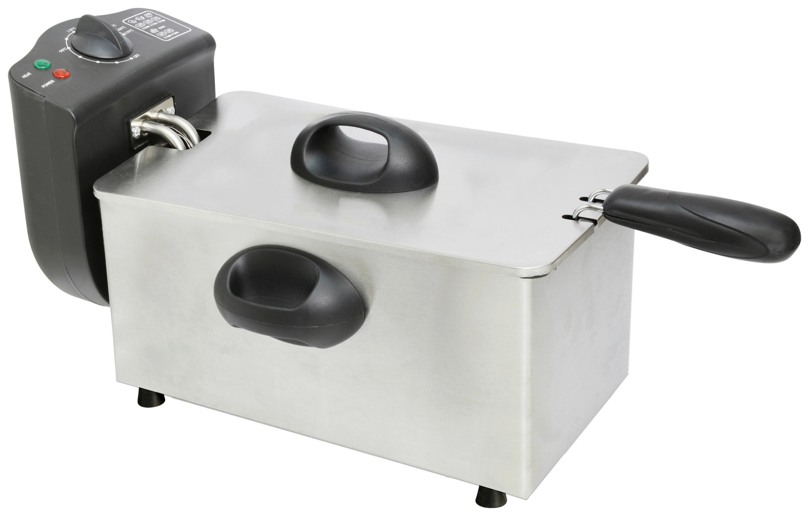 FRITTEUSE 3 L  - Silberfarben, KONVENTIONELL, Kunststoff/Metall (52/26,5/26,5cm) - Atrigo